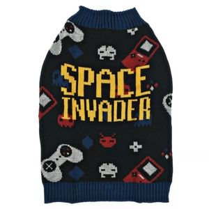 Nerdy Space Invader Dog Sweater Medium